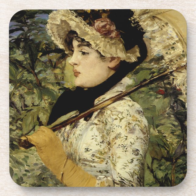 Jeanne: Spring 1881 by Manet Coaster (Front)