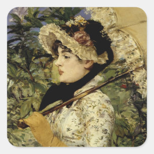 Jeanne: Spring 1881 by Manet Square Sticker
