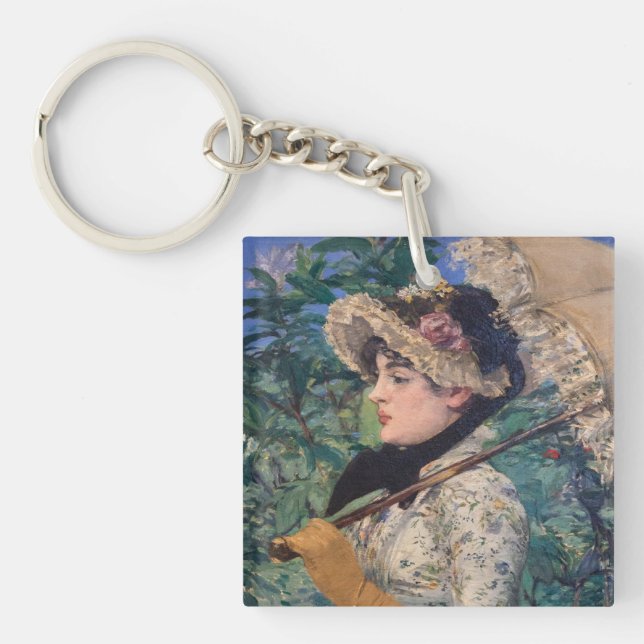 Jeanne (Spring)  By Édouard Manet Key Ring (Front)