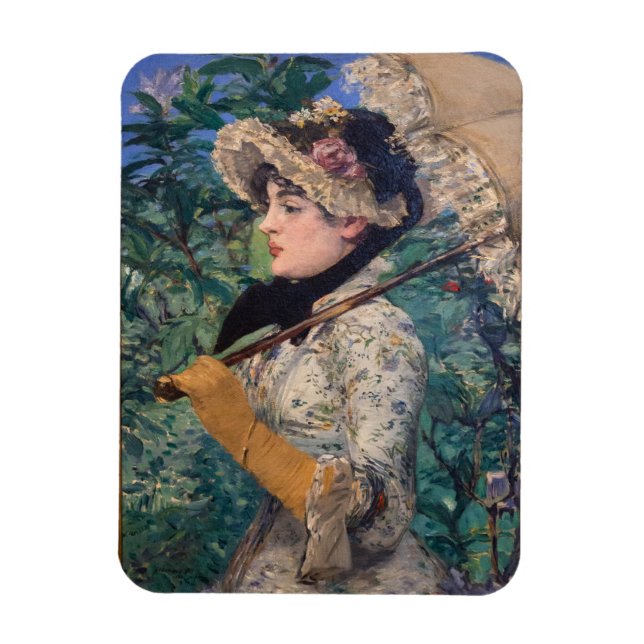 Jeanne (Spring)  By Édouard Manet Magnet (Vertical)