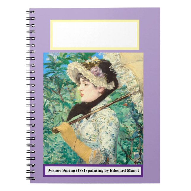 Jeanne Spring by Edouard Manet. Notebook (Front)