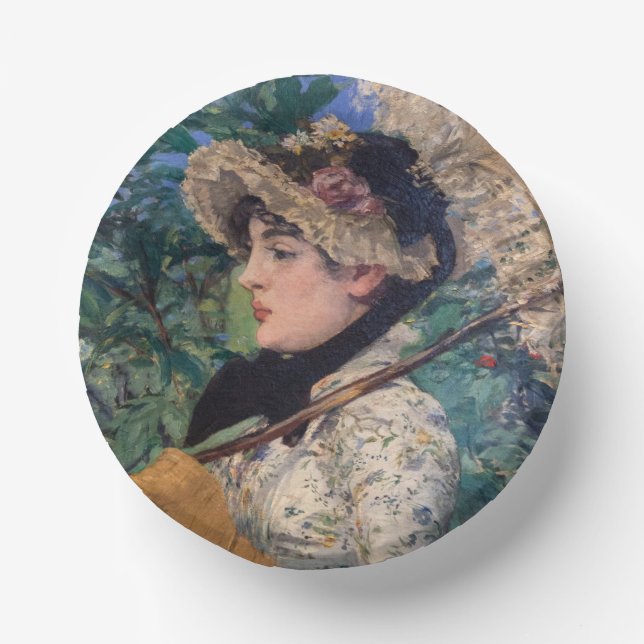 Jeanne (Spring)  By Édouard Manet Paper Plate (Front)