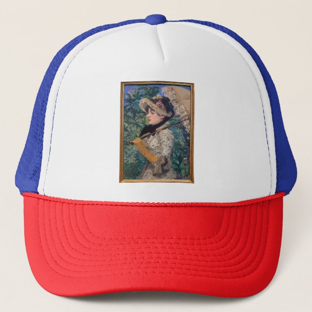 Jeanne (Spring)  By Édouard Manet Trucker Hat (Front)