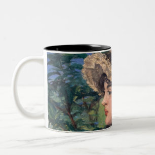 Jeanne (Spring) By Édouard Manet Two-Tone Coffee Mug