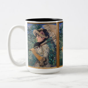 Jeanne (Spring) By Édouard Manet Two-Tone Coffee Mug