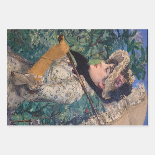 Jeanne (Spring)  By Édouard Manet Wrapping Paper Sheet (Front)