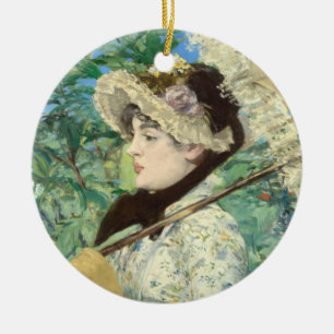 Jeanne (Spring) Edouard Manet Ceramic Ornament