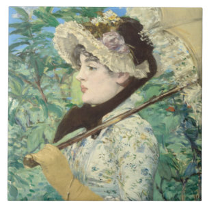 Jeanne (Spring) Edouard Manet  Ceramic Tile