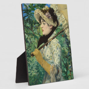 Jeanne (Spring), Edouard Manet Fine Art Plaque