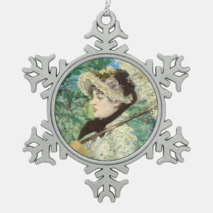 Jeanne (Spring) Edouard Manet    Snowflake Pewter Christmas Ornament