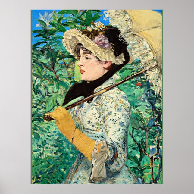 Jeanne Spring, famous Edouard Manet painting Poster (Front)