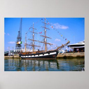 "Jeannie Johnston" Tall ship, figurehead Poster