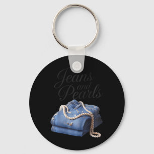Jeans And Pearls For Ladies 2025 Jean With Pearls  Key Ring