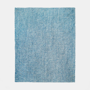 Jeans background. Perspective and closeup view to Fleece Blanket