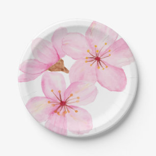 Jeans painted pink Blossom Paper Plate