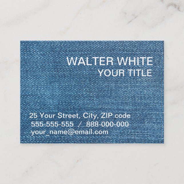 Jeans texture business card (Front)