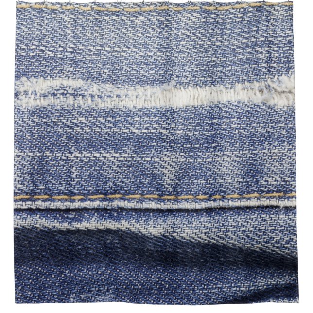Jeans texture: denim background. shower curtain (Front)