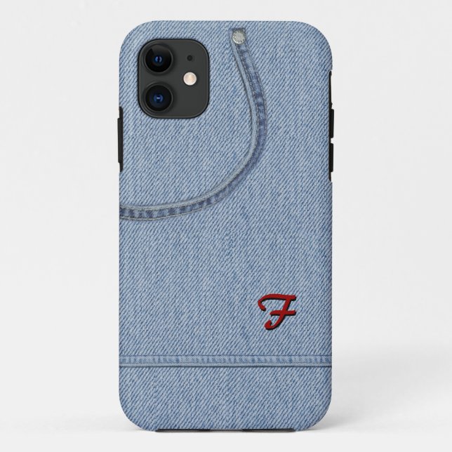 Jeans with Initial Case-Mate iPhone Case (Back)