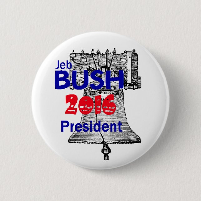 Jeb BUSH 2016 6 Cm Round Badge (Front)