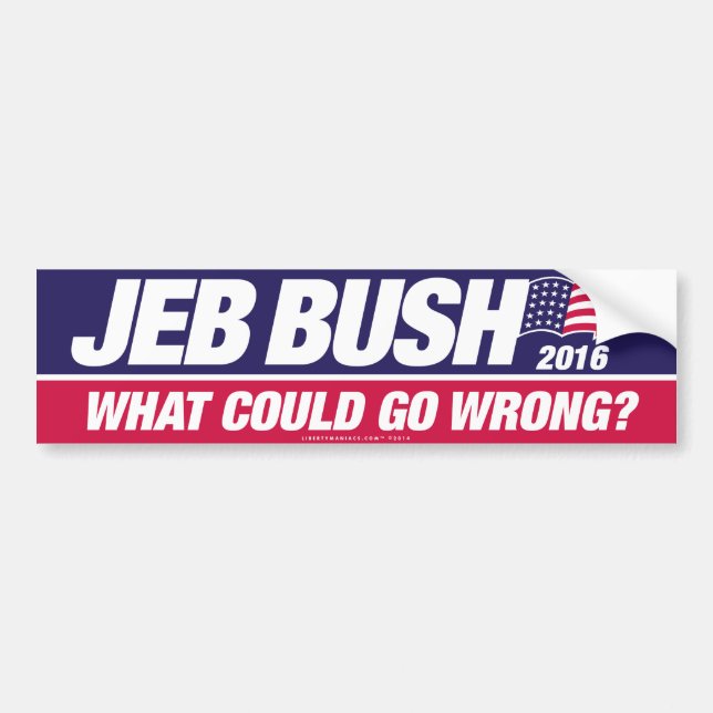 Jeb Bush 2016 Bumper Sticker (Front)