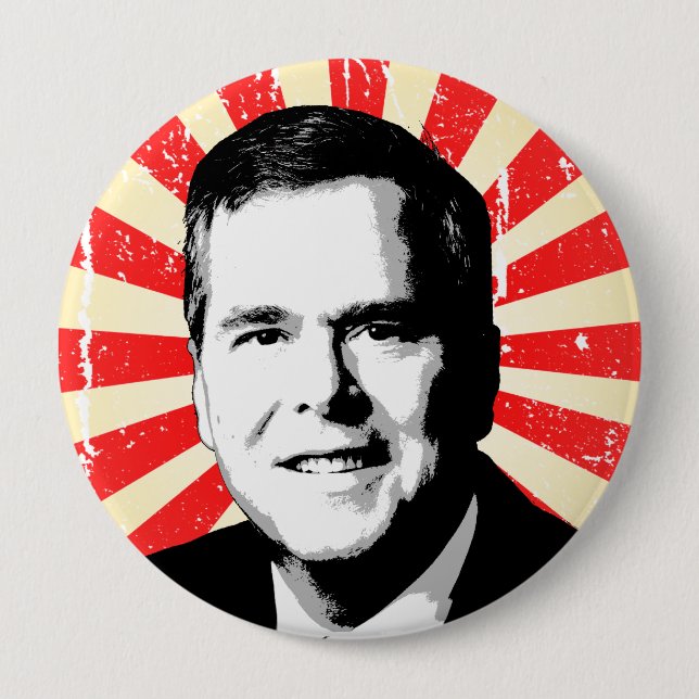 Jeb Bush Portrait 10 Cm Round Badge (Front)