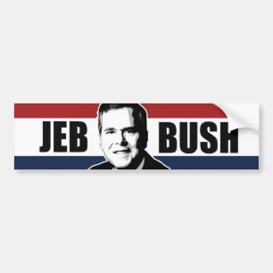 Jeb Bush Red White and Blue Bumper -.png Bumper Sticker