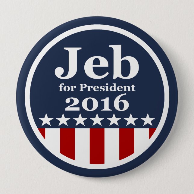 Jeb for President 2016 Campaign Buttons (Front)
