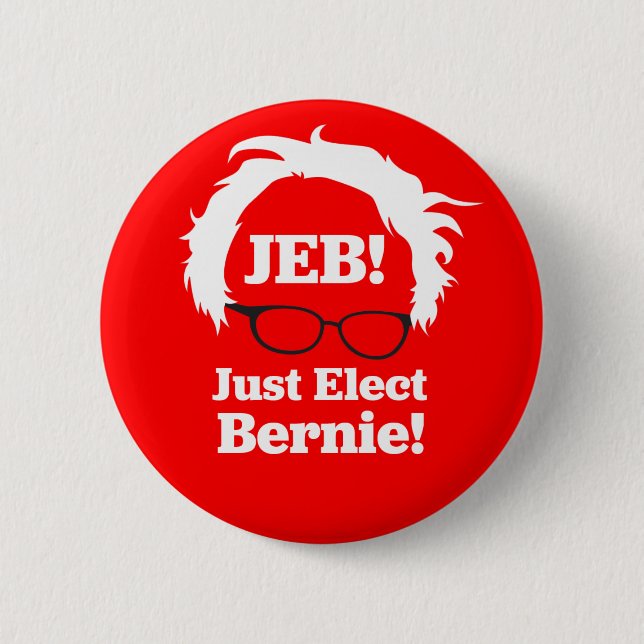 JEB: Just Elect Bernie (Sanders) 6 Cm Round Badge (Front)