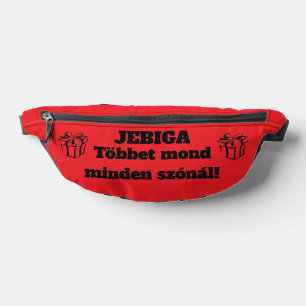JEBIGA Többet mond minden szónál! piros oldaltáska Bum Bags