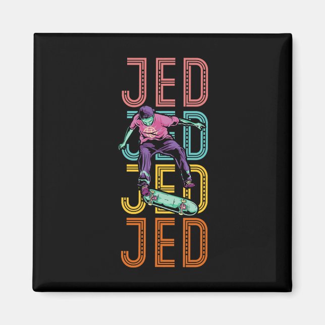 Jed Custom Skateboarding Hob  Magnet (Front)