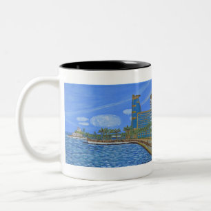 Jeddah saudi arabia Two-Tone coffee mug