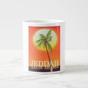 Jeddah Saudi Arabia Vacation poster Large Coffee Mug