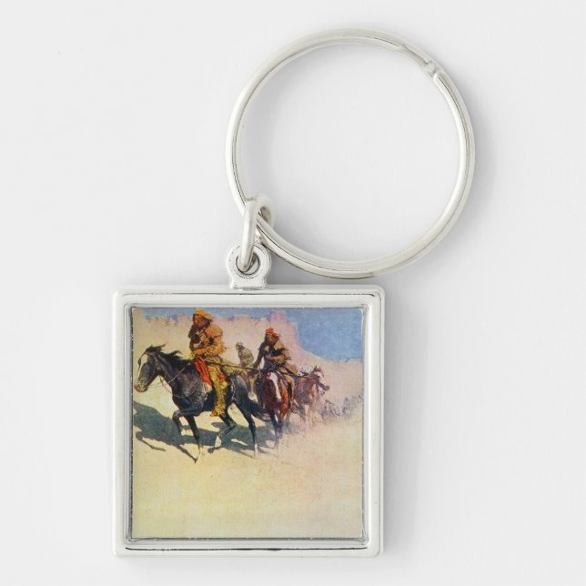 Jedediah Smith making his way across the desert Key Ring (Front)