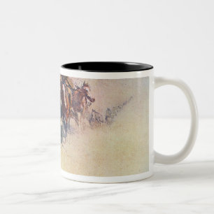 Jedediah Smith making his way across the desert Two-Tone Coffee Mug