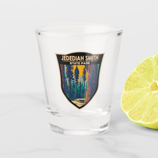 Jedediah Smith Redwoods State Park California  Shot Glass (Front)