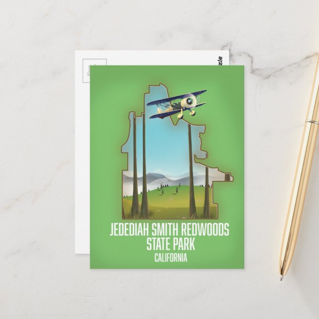 Jedediah Smith Redwoods State Park Postcard (Front/Back In Situ)