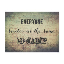 Jeder lächelt in derselben Sprache