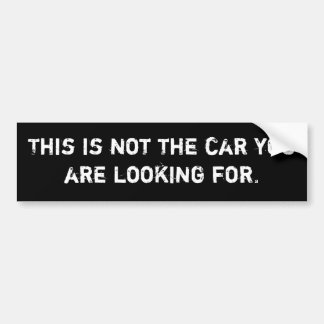 Jedi Bumper Sticker