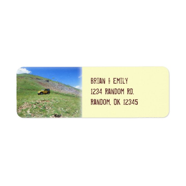 Jeep in spring wrangler custom address labels (Front)