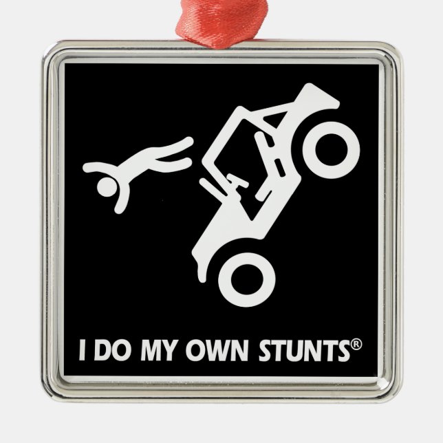 Jeep My Own Stunts Metal Tree Decoration (Front)