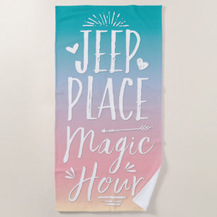 Jeep Place Magic Hour Beach Towel