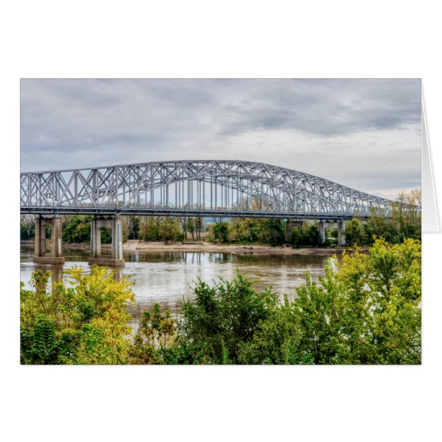 Jeff City Bridge Greeting Card (Front Horizontal)