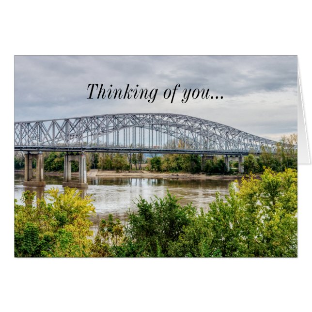 Jeff City Bridge Thinking of you Card (Front Horizontal)