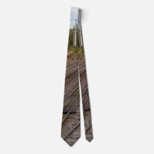 Jeff City Railroad Tracks Neck Tie