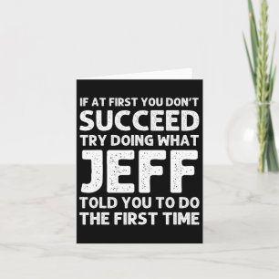 Jeff Gift Name Personalised Birthday Funny Christm Card
