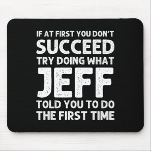 Jeff Gift Name Personalised Birthday Funny Christm Mouse Pad