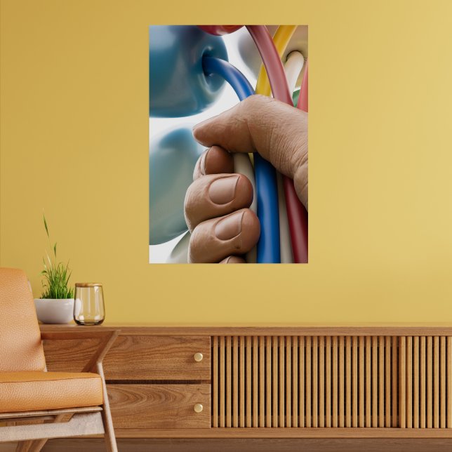 Jeff Koons Sculpture "Bouquet of Tulips" in Paris Poster (Living Room 2)