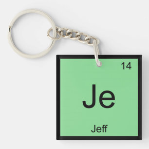 Jeff  Name Chemistry Element Periodic Table Key Ring