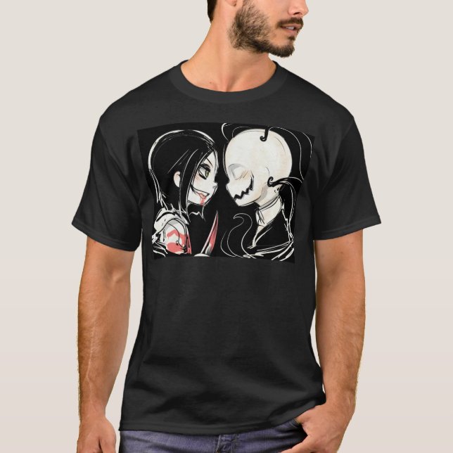 Jeff the Killer Creepypasta Slender man Slenderman T-Shirt (Front)