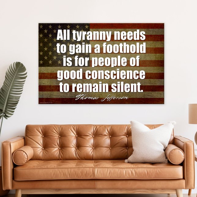 Jefferson: All tyranny needs... Poster (Patriotic Poster)